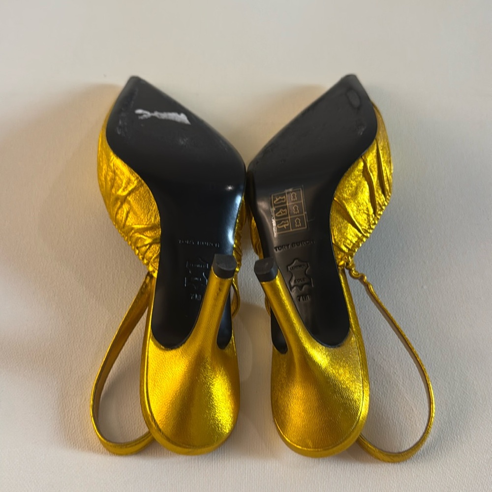 Tory Burch Gold Heels - Picture 13 of 15